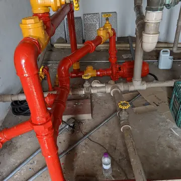 Conjunto de registros da rede de incêndio